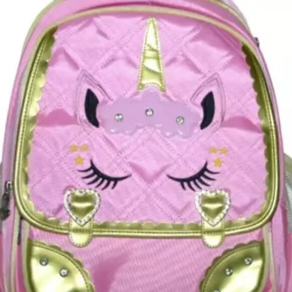 Moonmo Girls Unicorn Pink Backpack Multi Compartments For Travel And School - Picture 1 of 8